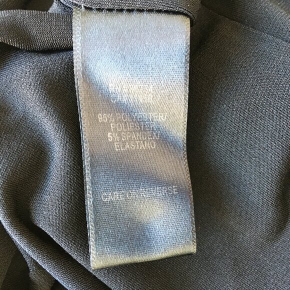 Vintage BCBGMAXAZRIA Paris Black Stretchy Layered Fitted Halter Dress - Picture 3 of 10